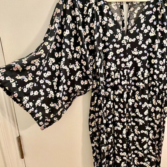 ASOS Design Floral Smock Jumpsuit {Navy} - Picture 2 of 6